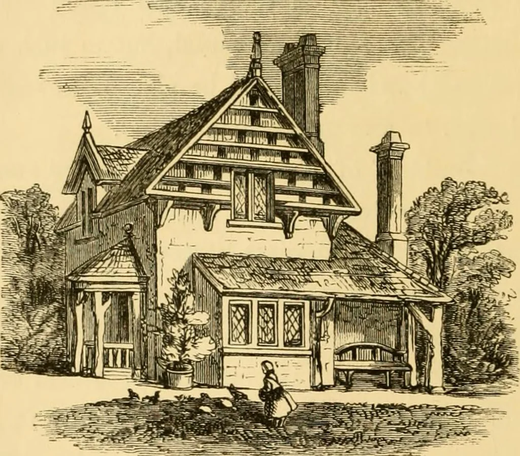An illustration from The Englishman's house, from a cottage to a mansion. A practical guide to members of building societies, and all interested in selecting or building a house, 1871, leaf 68