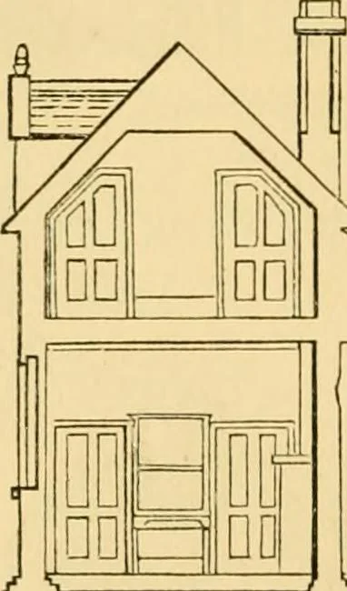 An illustration from The Englishman's house, from a cottage to a mansion. A practical guide to members of building societies, and all interested in selecting or building a house, 1871, leaf 70