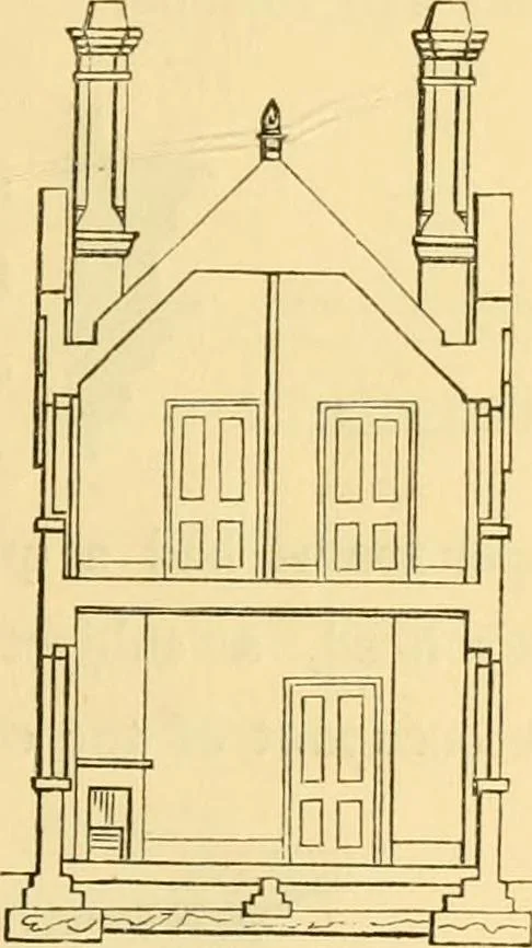 An illustration from The Englishman's house, from a cottage to a mansion. A practical guide to members of building societies, and all interested in selecting or building a house, 1871, leaf 85