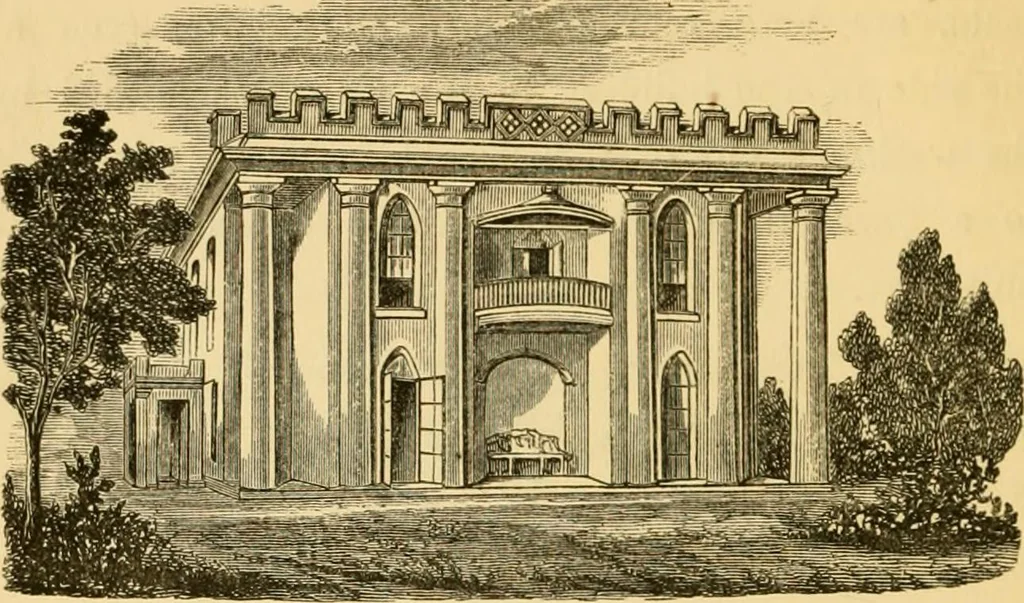 An illustration from The Englishman's house, from a cottage to a mansion. A practical guide to members of building societies, and all interested in selecting or building a house, 1871, leaf 88