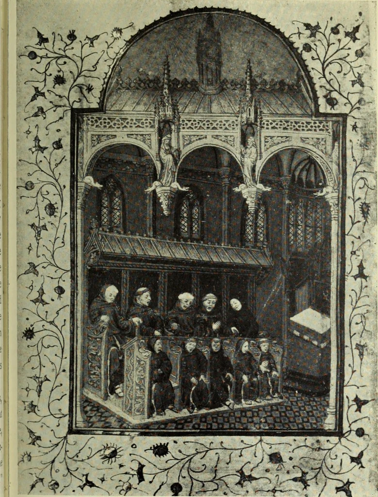 An illustration from English monastic life, 1904, leaf 161