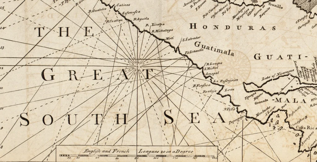 An illustration from The English pilot. [cartographic material] : The fourth book. Describing The West-India navigation, from Hudson's Bay to the River Amazones. Particularly delineating The Sea Coasts, Capes, Headlands, Rivers, Bays, Roads, Havens, Harbours, Streights, Rocks, Sands, Shoals, Banks, Depths of Water, and Anchorage, with all the Islands therein, as Jamaica, Cuba, Hispaniola, Barbadoes, Antigua, Bermudas, Porto Rico, and the rest of the Caribbee and Bahama Islands. Also, A new Description of Newfoundland, New England, New York, East and West New- Jersey, Dellawar Bay, Virginia, Maryland, Carolina. showing, The Courses and Distances from one Place to another; the Ebbing and Flowing of the Sea, the Setting of the Tides and Currents, &c. With many other Things necessary to be known in Navigation., 1775, leaf 106