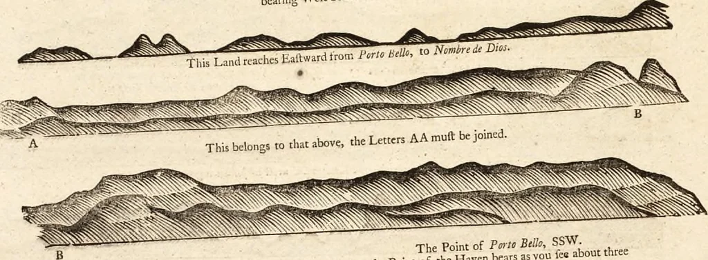 An illustration from The English pilot. [cartographic material] : The fourth book. Describing The West-India navigation, from Hudson's Bay to the River Amazones. Particularly delineating The Sea Coasts, Capes, Headlands, Rivers, Bays, Roads, Havens, Harbours, Streights, Rocks, Sands, Shoals, Banks, Depths of Water, and Anchorage, with all the Islands therein, as Jamaica, Cuba, Hispaniola, Barbadoes, Antigua, Bermudas, Porto Rico, and the rest of the Caribbee and Bahama Islands. Also, A new Description of Newfoundland, New England, New York, East and West New- Jersey, Dellawar Bay, Virginia, Maryland, Carolina. showing, The Courses and Distances from one Place to another; the Ebbing and Flowing of the Sea, the Setting of the Tides and Currents, &c. With many other Things necessary to be known in Navigation., 1775, leaf 111
