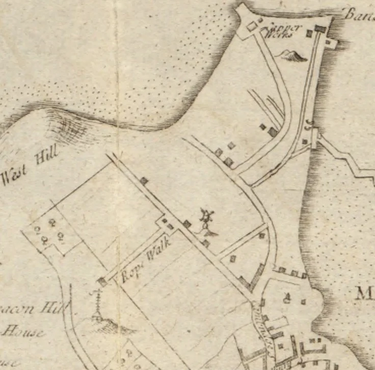 An illustration from The English pilot. [cartographic material] : The fourth book. Describing The West-India navigation, from Hudson's Bay to the River Amazones. Particularly delineating The Sea Coasts, Capes, Headlands, Rivers, Bays, Roads, Havens, Harbours, Streights, Rocks, Sands, Shoals, Banks, Depths of Water, and Anchorage, with all the Islands therein, as Jamaica, Cuba, Hispaniola, Barbadoes, Antigua, Bermudas, Porto Rico, and the rest of the Caribbee and Bahama Islands. Also, A new Description of Newfoundland, New England, New York, East and West New- Jersey, Dellawar Bay, Virginia, Maryland, Carolina. showing, The Courses and Distances from one Place to another; the Ebbing and Flowing of the Sea, the Setting of the Tides and Currents, &c. With many other Things necessary to be known in Navigation., 1775, leaf 40