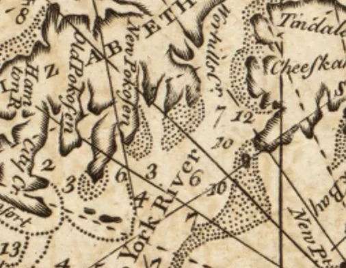 An illustration from The English pilot. [cartographic material] : The fourth book. Describing The West-India navigation, from Hudson's Bay to the River Amazones. Particularly delineating The Sea Coasts, Capes, Headlands, Rivers, Bays, Roads, Havens, Harbours, Streights, Rocks, Sands, Shoals, Banks, Depths of Water, and Anchorage, with all the Islands therein, as Jamaica, Cuba, Hispaniola, Barbadoes, Antigua, Bermudas, Porto Rico, and the rest of the Caribbee and Bahama Islands. Also, A new Description of Newfoundland, New England, New York, East and West New- Jersey, Dellawar Bay, Virginia, Maryland, Carolina. showing, The Courses and Distances from one Place to another; the Ebbing and Flowing of the Sea, the Setting of the Tides and Currents, &c. With many other Things necessary to be known in Navigation., 1775, leaf 48