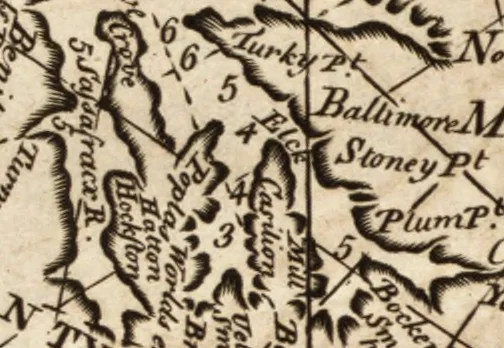 An illustration from The English pilot. [cartographic material] : The fourth book. Describing The West-India navigation, from Hudson's Bay to the River Amazones. Particularly delineating The Sea Coasts, Capes, Headlands, Rivers, Bays, Roads, Havens, Harbours, Streights, Rocks, Sands, Shoals, Banks, Depths of Water, and Anchorage, with all the Islands therein, as Jamaica, Cuba, Hispaniola, Barbadoes, Antigua, Bermudas, Porto Rico, and the rest of the Caribbee and Bahama Islands. Also, A new Description of Newfoundland, New England, New York, East and West New- Jersey, Dellawar Bay, Virginia, Maryland, Carolina. showing, The Courses and Distances from one Place to another; the Ebbing and Flowing of the Sea, the Setting of the Tides and Currents, &c. With many other Things necessary to be known in Navigation., 1775, leaf 48