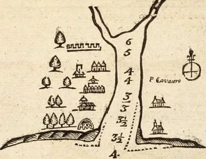 An illustration from The English pilot. [cartographic material] : The fourth book. Describing The West-India navigation, from Hudson's Bay to the River Amazones. Particularly delineating The Sea Coasts, Capes, Headlands, Rivers, Bays, Roads, Havens, Harbours, Streights, Rocks, Sands, Shoals, Banks, Depths of Water, and Anchorage, with all the Islands therein, as Jamaica, Cuba, Hispaniola, Barbadoes, Antigua, Bermudas, Porto Rico, and the rest of the Caribbee and Bahama Islands. Also, A new Description of Newfoundland, New England, New York, East and West New- Jersey, Dellawar Bay, Virginia, Maryland, Carolina. showing, The Courses and Distances from one Place to another; the Ebbing and Flowing of the Sea, the Setting of the Tides and Currents, &c. With many other Things necessary to be known in Navigation., 1775, leaf 78