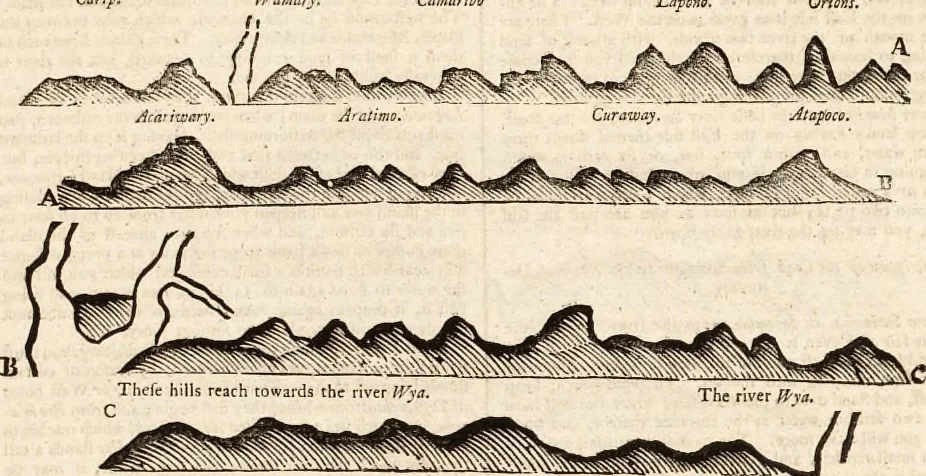 An illustration from The English pilot. [cartographic material] : The fourth book. Describing The West-India navigation, from Hudson's Bay to the River Amazones. Particularly delineating The Sea Coasts, Capes, Headlands, Rivers, Bays, Roads, Havens, Harbours, Streights, Rocks, Sands, Shoals, Banks, Depths of Water, and Anchorage, with all the Islands therein, as Jamaica, Cuba, Hispaniola, Barbadoes, Antigua, Bermudas, Porto Rico, and the rest of the Caribbee and Bahama Islands. Also, A new Description of Newfoundland, New England, New York, East and West New- Jersey, Dellawar Bay, Virginia, Maryland, Carolina. showing, The Courses and Distances from one Place to another; the Ebbing and Flowing of the Sea, the Setting of the Tides and Currents, &c. With many other Things necessary to be known in Navigation., 1775, leaf 96