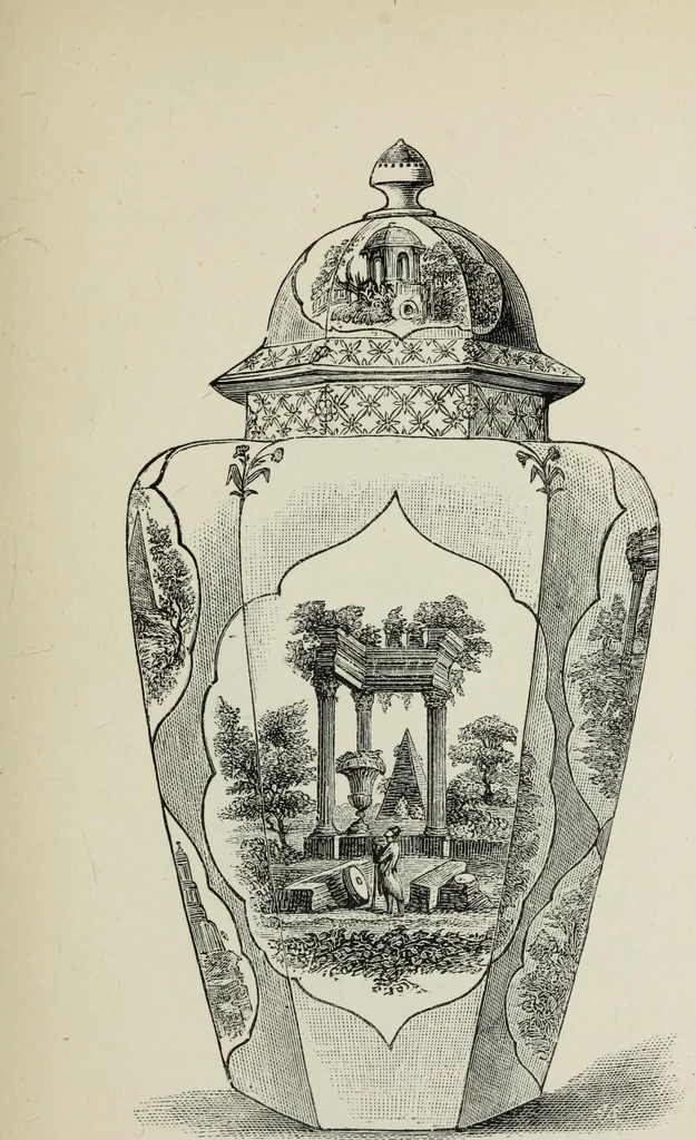 An illustration from English porcelain : a handbook to the china made in England during the eighteenth century as illustrated by specimens in the national collections, 1894, leaf 115
