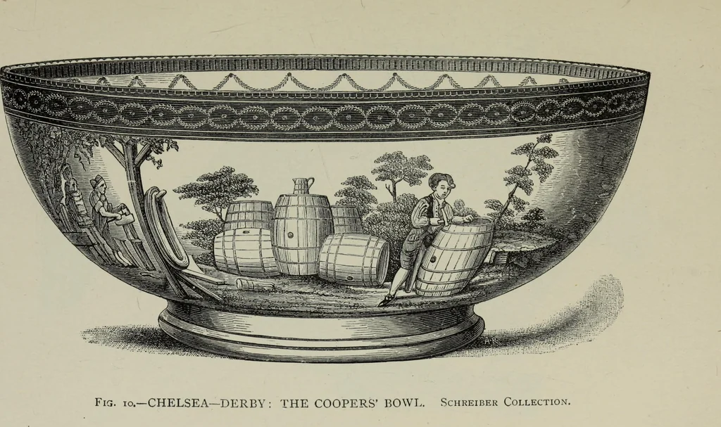 An illustration from English porcelain : a handbook to the china made in England during the eighteenth century as illustrated by specimens in the national collections, 1894, leaf 57