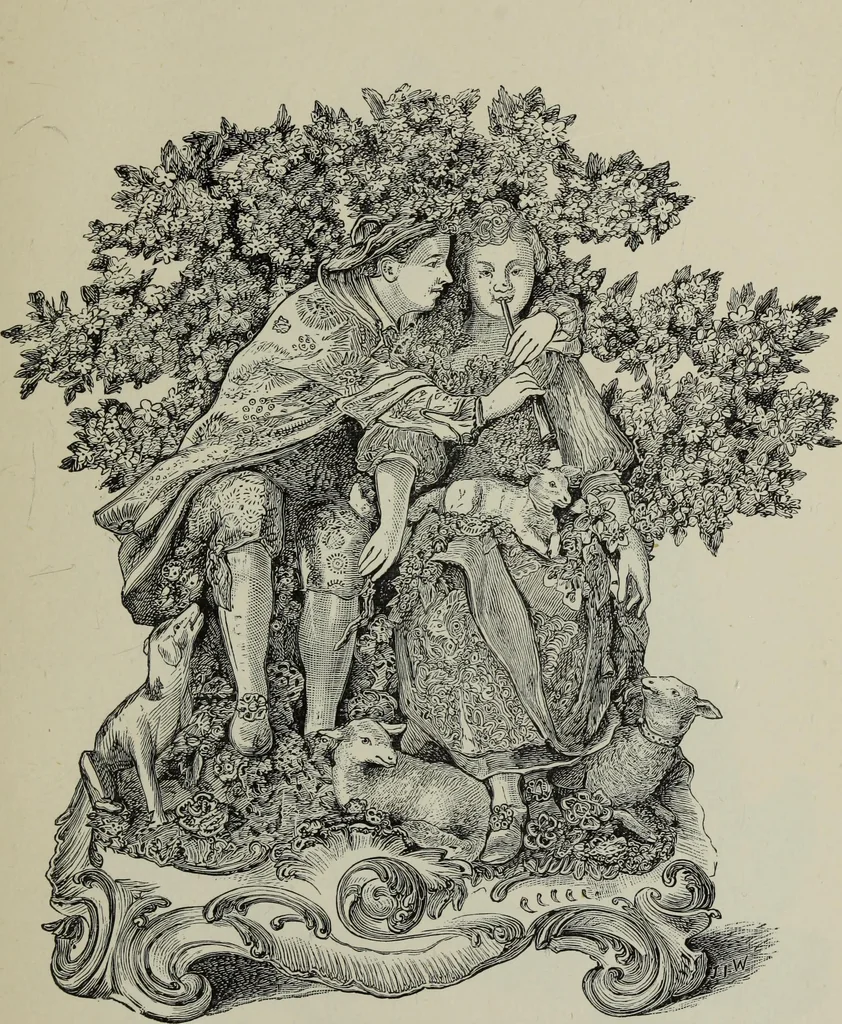 An illustration from English porcelain : a handbook to the china made in England during the eighteenth century as illustrated by specimens in the national collections, 1894, leaf 63
