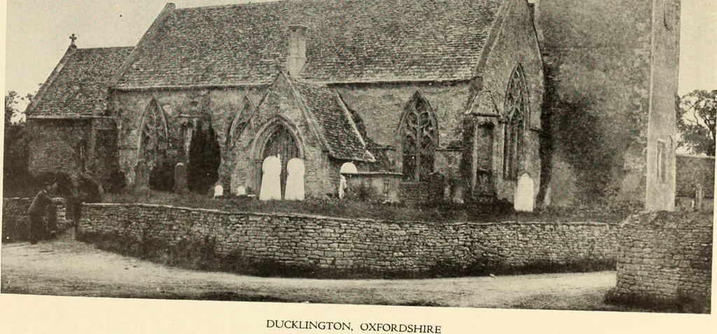 An illustration from The English village church : exteriors and interiors, 1921, leaf 103
