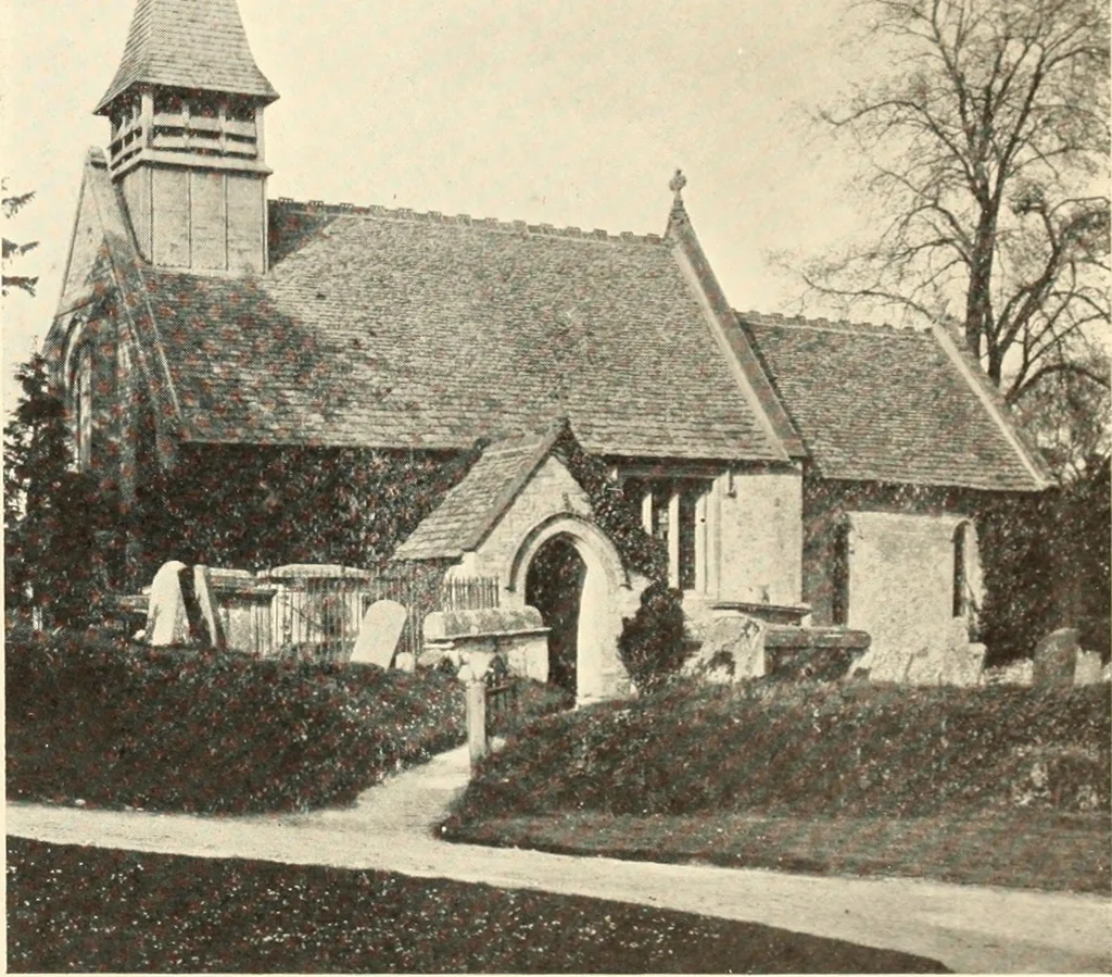 An illustration from The English village church : exteriors and interiors, 1921, leaf 115