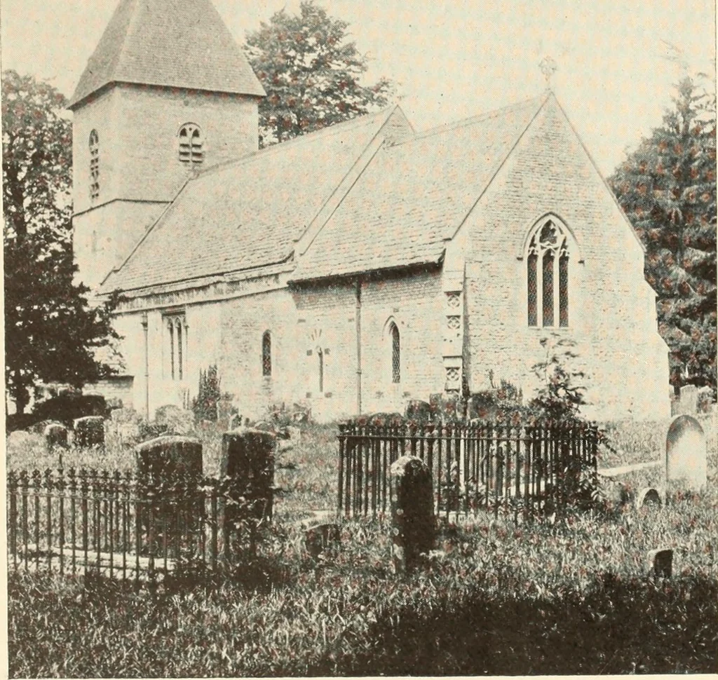An illustration from The English village church : exteriors and interiors, 1921, leaf 115