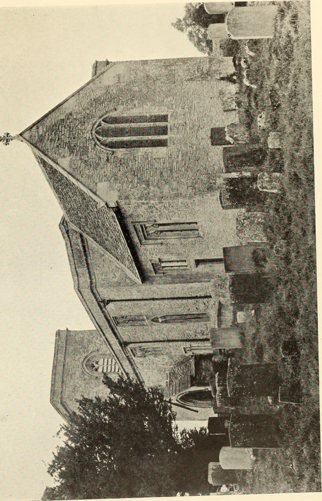 An illustration from The English village church : exteriors and interiors, 1921, leaf 117