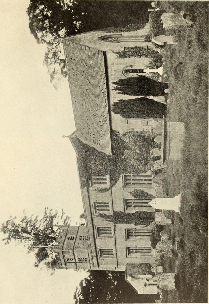 An illustration from The English village church : exteriors and interiors, 1921, leaf 123