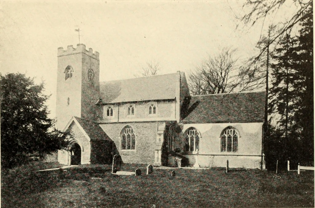 An illustration from The English village church : exteriors and interiors, 1921, leaf 125