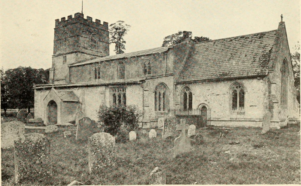 An illustration from The English village church : exteriors and interiors, 1921, leaf 125