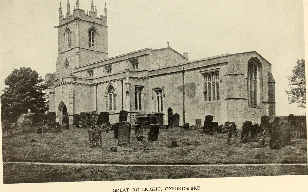 An illustration from The English village church : exteriors and interiors, 1921, leaf 129