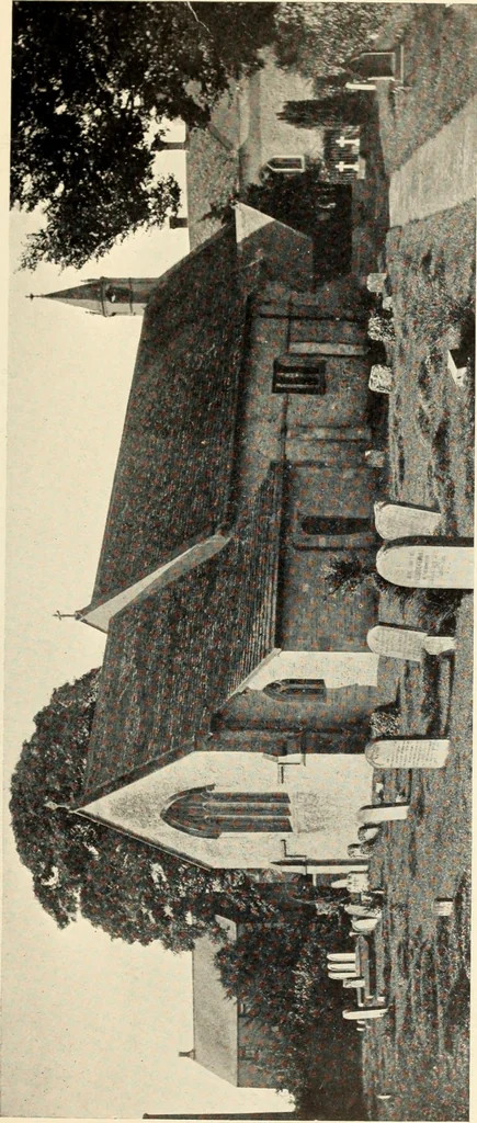 An illustration from The English village church : exteriors and interiors, 1921, leaf 141