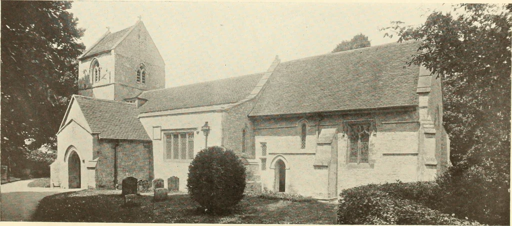 An illustration from The English village church : exteriors and interiors, 1921, leaf 141