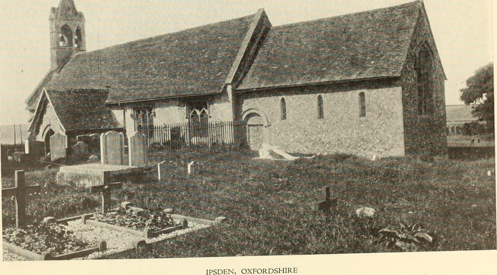 An illustration from The English village church : exteriors and interiors, 1921, leaf 151
