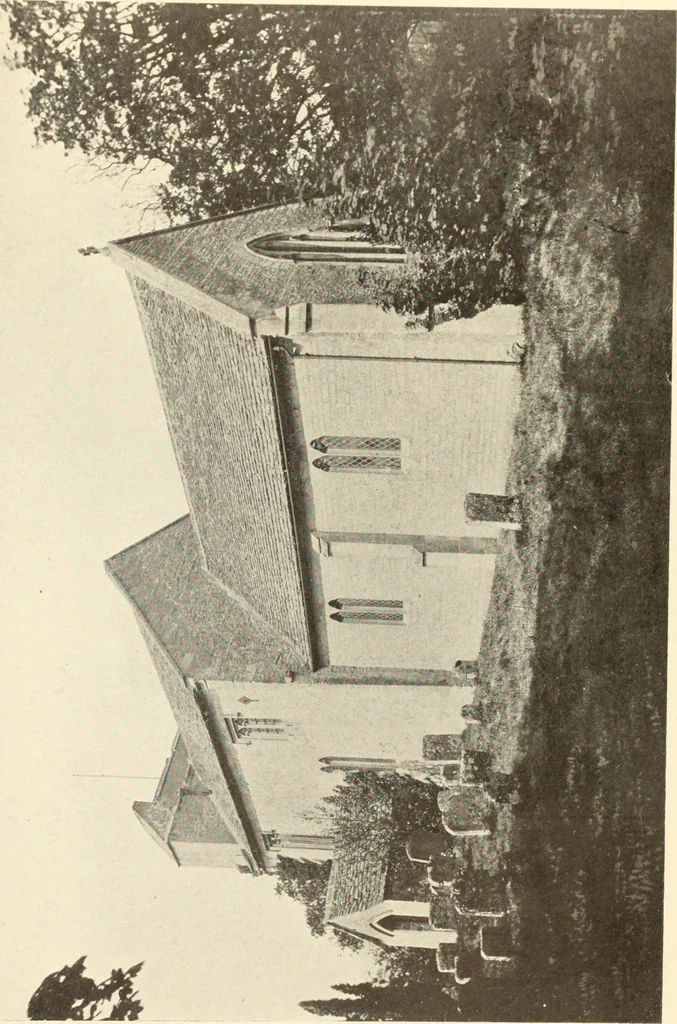 An illustration from The English village church : exteriors and interiors, 1921, leaf 157