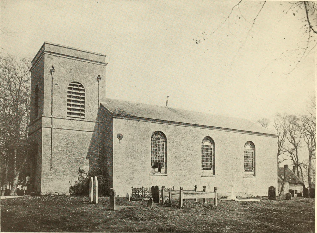 An illustration from The English village church : exteriors and interiors, 1921, leaf 161