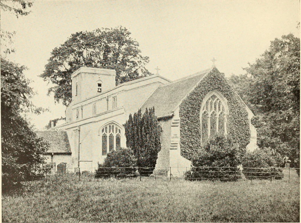 An illustration from The English village church : exteriors and interiors, 1921, leaf 169