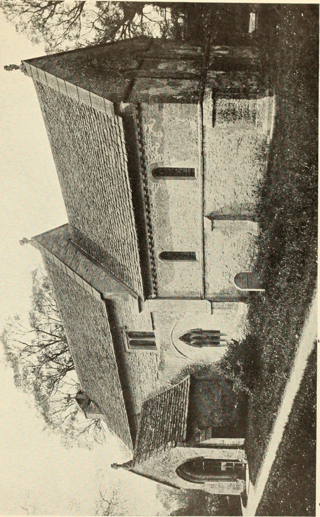 An illustration from The English village church : exteriors and interiors, 1921, leaf 177