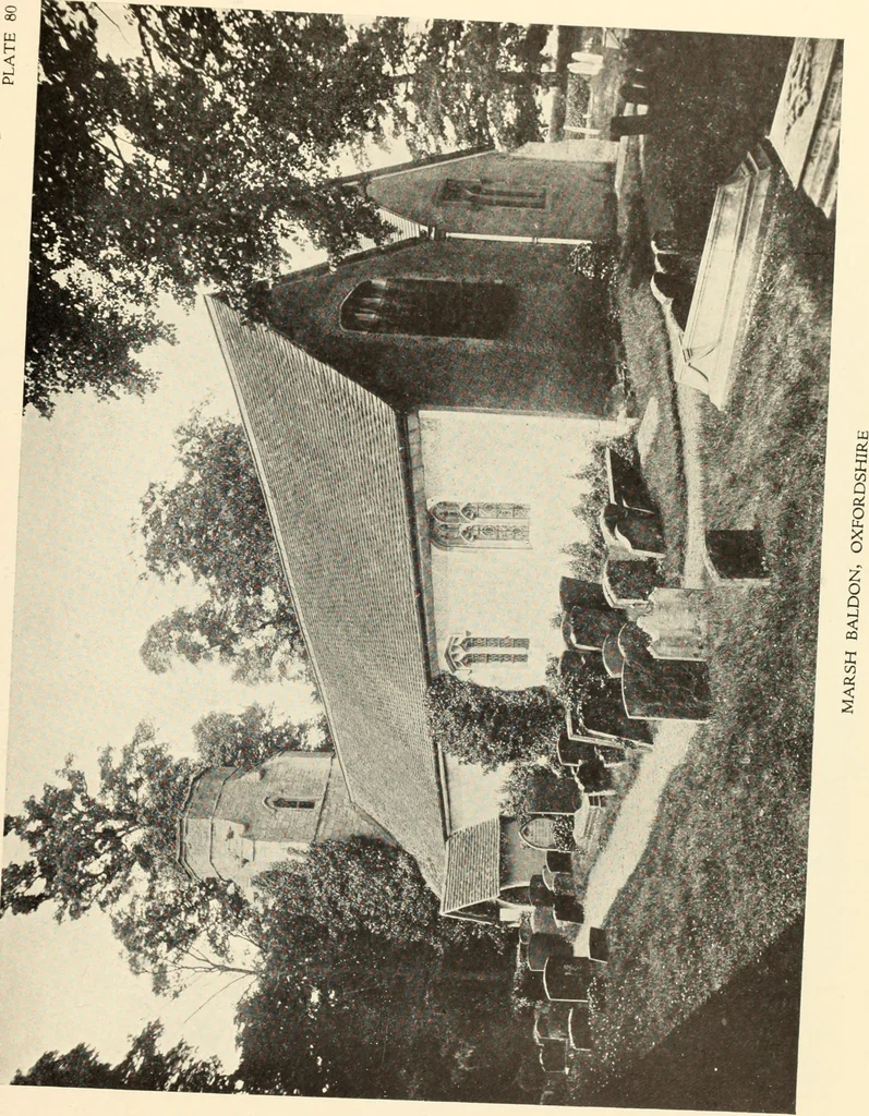 An illustration from The English village church : exteriors and interiors, 1921, leaf 187