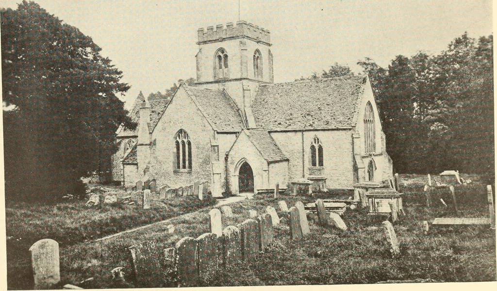 An illustration from The English village church : exteriors and interiors, 1921, leaf 189