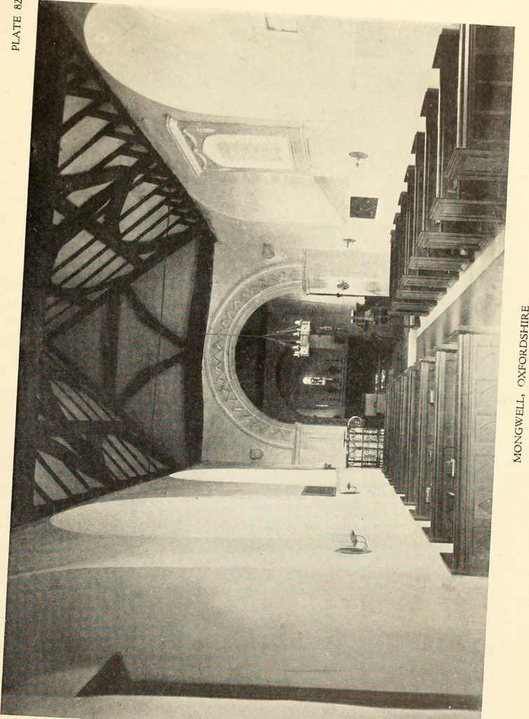 An illustration from The English village church : exteriors and interiors, 1921, leaf 191