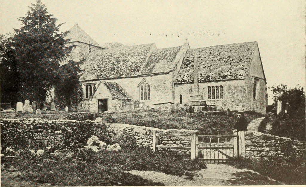 An illustration from The English village church : exteriors and interiors, 1921, leaf 197