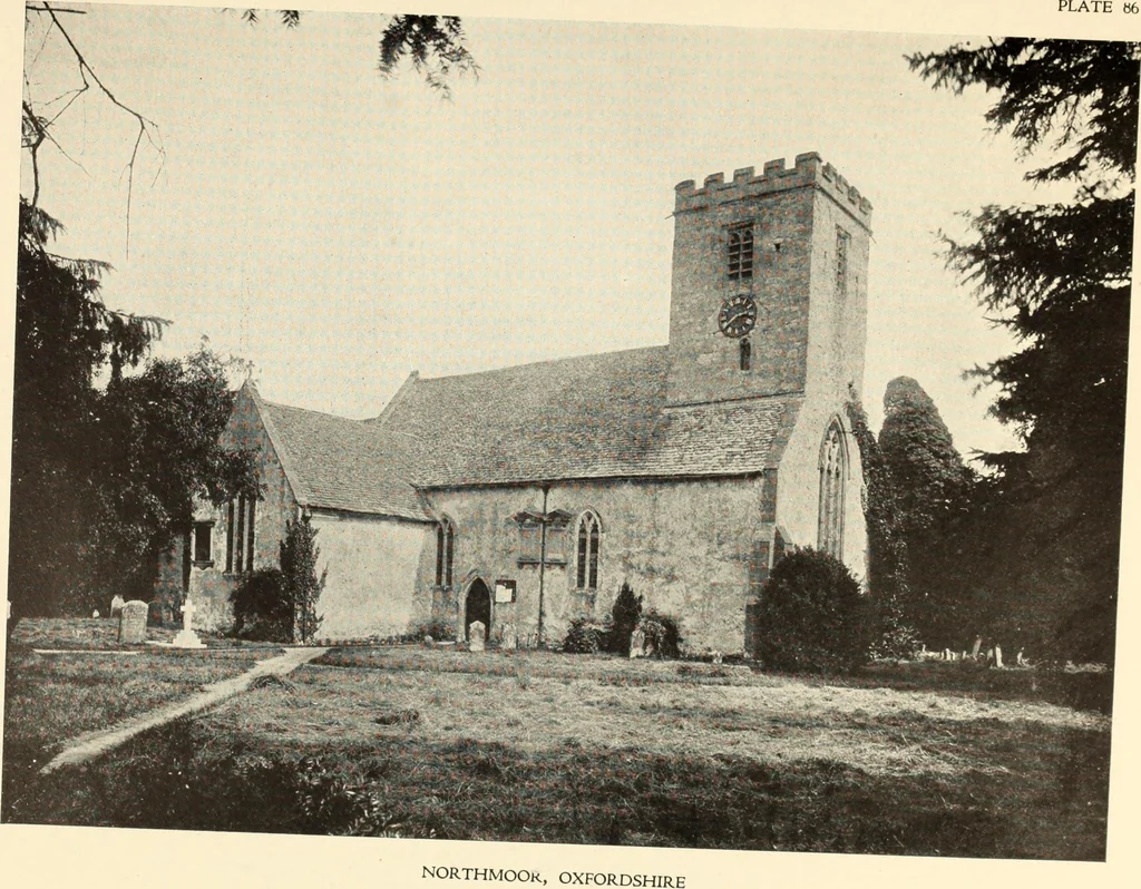 An illustration from The English village church : exteriors and interiors, 1921, leaf 199