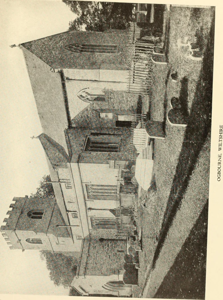 An illustration from The English village church : exteriors and interiors, 1921, leaf 201