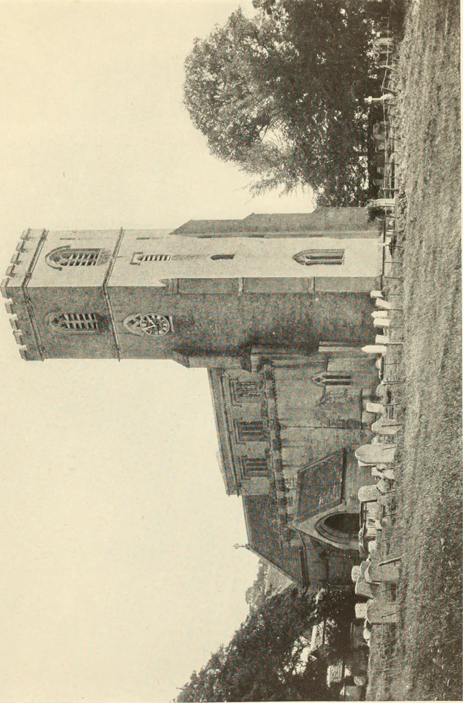 An illustration from The English village church : exteriors and interiors, 1921, leaf 225