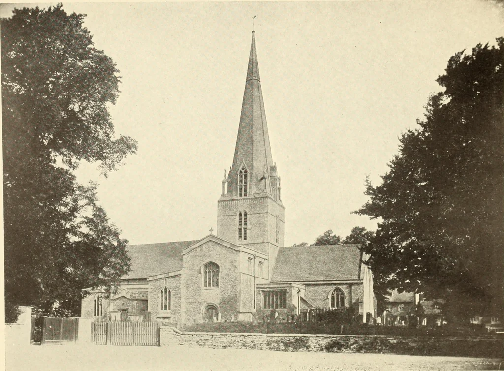 An illustration from The English village church : exteriors and interiors, 1921, leaf 37