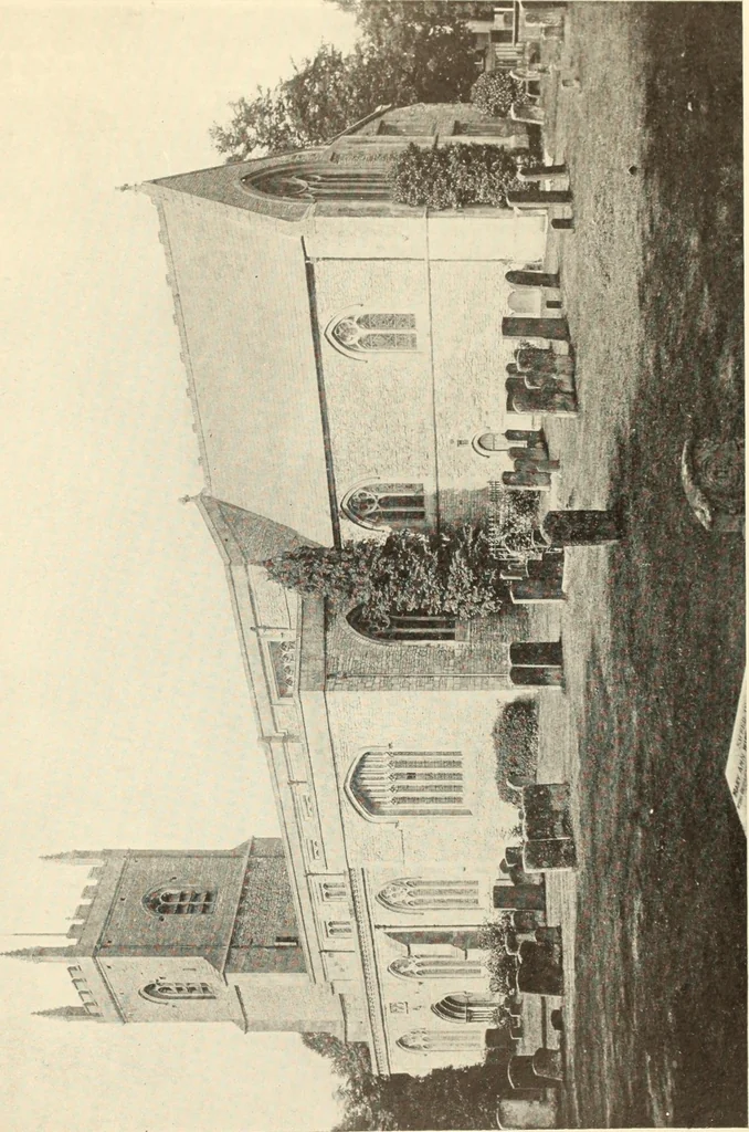 An illustration from The English village church : exteriors and interiors, 1921, leaf 45