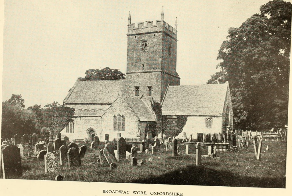 An illustration from The English village church : exteriors and interiors, 1921, leaf 57