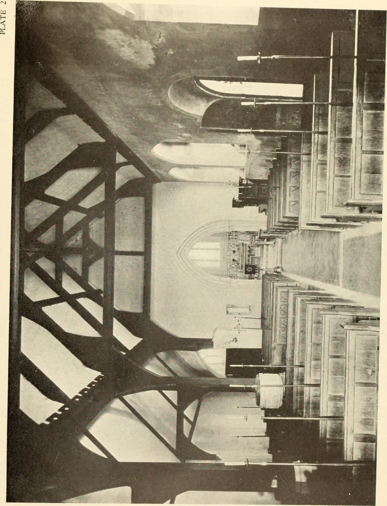 An illustration from The English village church : exteriors and interiors, 1921, leaf 69