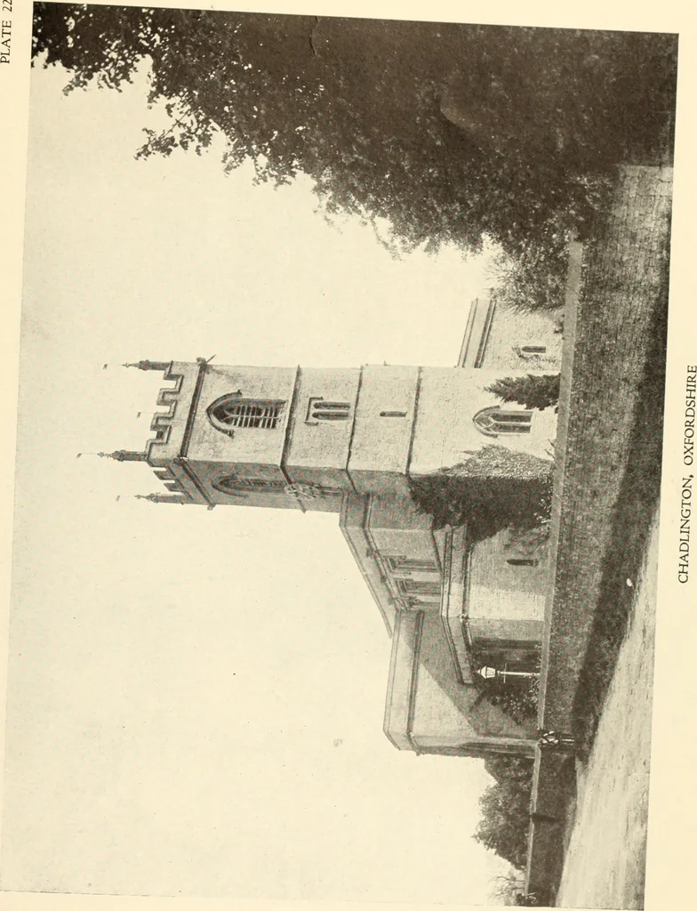 An illustration from The English village church : exteriors and interiors, 1921, leaf 71