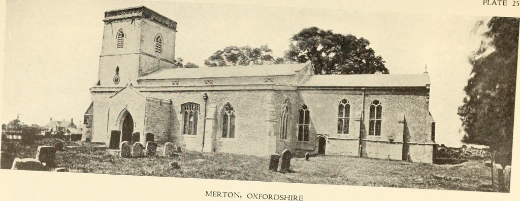 An illustration from The English village church : exteriors and interiors, 1921, leaf 77