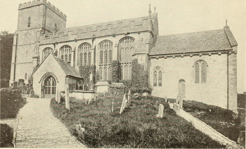 An illustration from The English village church : exteriors and interiors, 1921, leaf 79