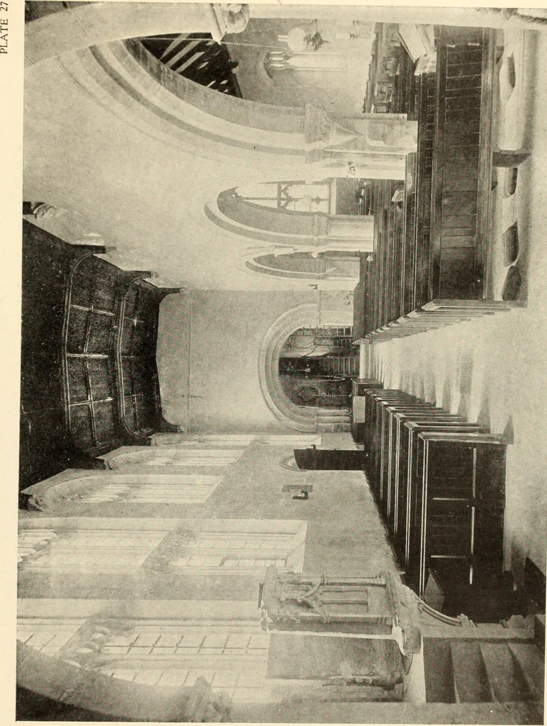 An illustration from The English village church : exteriors and interiors, 1921, leaf 81