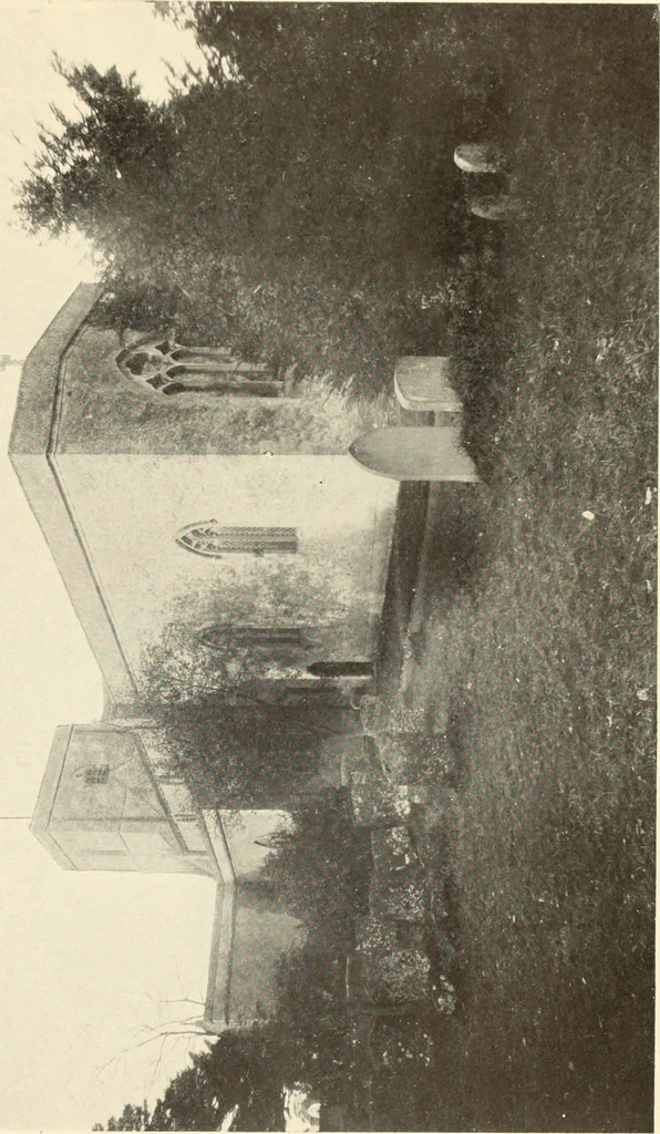 An illustration from The English village church : exteriors and interiors, 1921, leaf 83