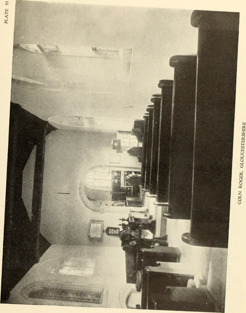 An illustration from The English village church : exteriors and interiors, 1921, leaf 93