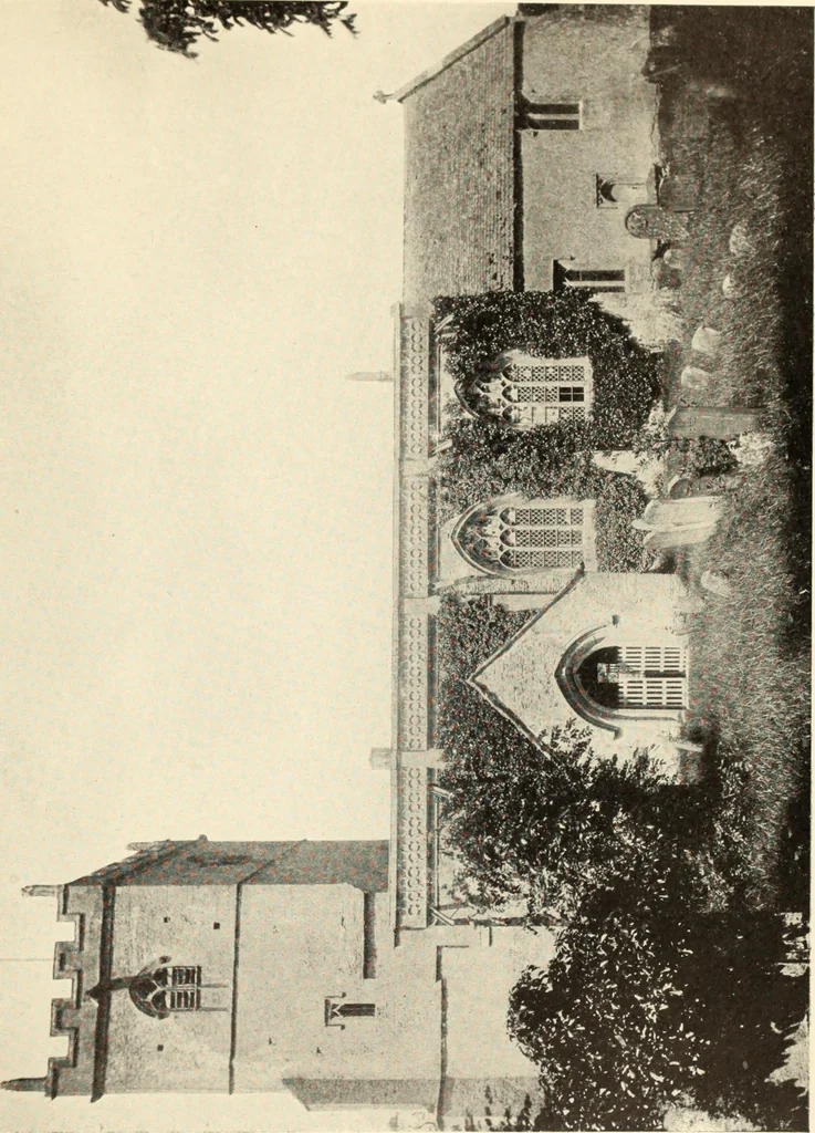 An illustration from The English village church : exteriors and interiors, 1921, leaf 95