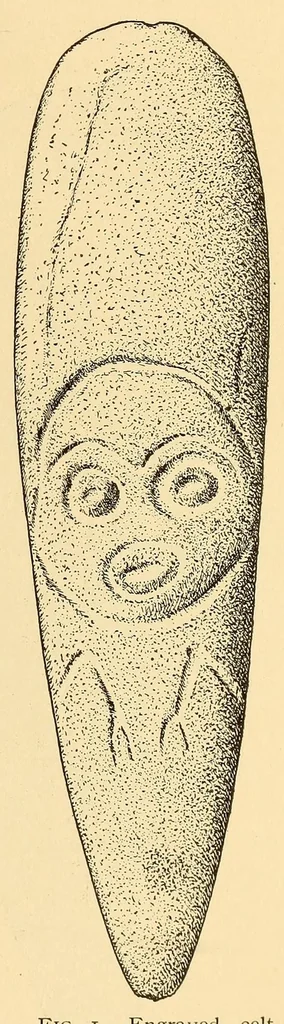An illustration from Engraved celts from the Antilles, 1915, leaf 7