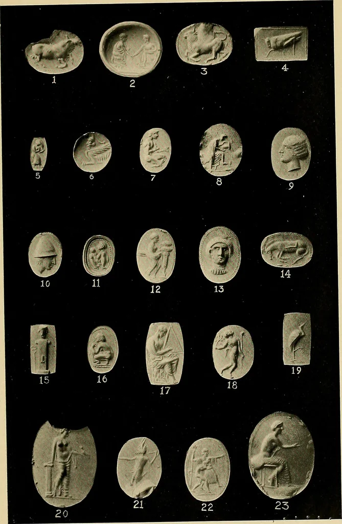 An illustration from Engraved gems, signets, talismans and ornamental intaglios, ancient and modern, 1912, leaf 458